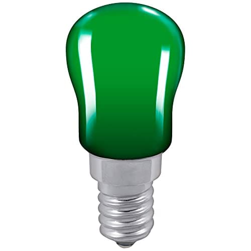 Image of Crompton Lamps 15W Pygmy SES-E14 Dimmable Green 15lm SES Small Screw E14 Incandescent Sign Coloured Outdoor External Festoon Light Bulb