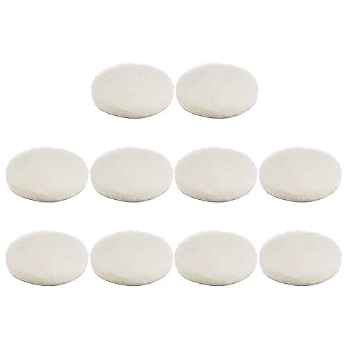 Image of sourcing map 10pcs Wool Buffing Pads, 7 inch Polishing Pad Car Auto Buffing Pads Wool Polishing Buffing Pad Hook and Loop for Car Polishing, Buffing and Cutting