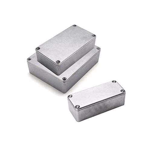 Image of SUPERTOOL Diecast Aluminium, Waterproof Electronics Project Enclosure Box for External Enclosure Power, Outdoor (1Pcs-1590B+ 122 x 66 x 39.5mm)
