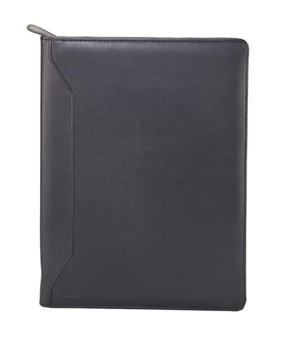 Image of Monolith 2914 Conference Folder with A4 Pad and Calculator - Black