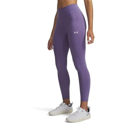 Image of Under Armour Womens Motion Ankle Leg Gym Legging Purple/White 10