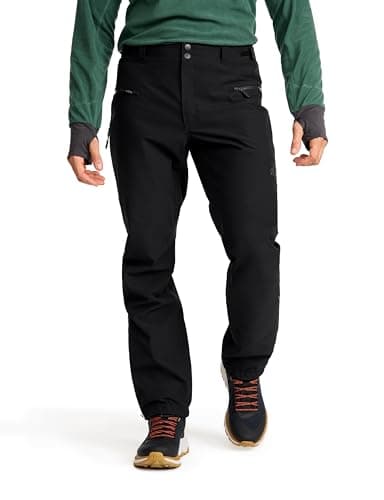Image of RevolutionRace Silence Proshell 3L Trousers for Men, Waterproof Outdoor Shell Trousers, Black/Anthracite 3.0, M
