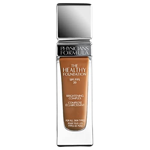 Image of Physicians Formula - The Healthy Foundation SPF 20 - Long-wearing Foundation with Lightweight, Medium Coverage - with Brightening Complex, Hyaluronic Acid, Vitamin A, C& E Antioxidant Blend - DN3