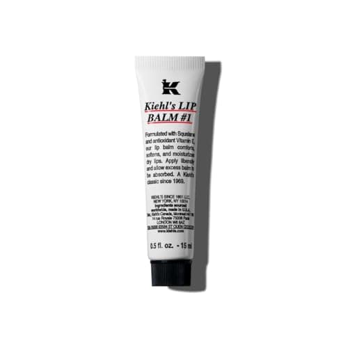 Image of Kiehl's Lip Balm No 1 Moisturising Clear Lip Treatment for Dry and Chapped Lips with Squalane, Aloe Vera and Vitamin E, Fragrance-Free Unscented Hydrating Formula Soothes and Smooths