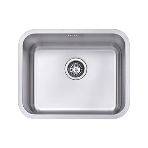 Image of JASSFERRY Undermount Stainless Steel Kitchen Sink 1.0 Single Bowl with Strainer Waste, 550 x 450 mm