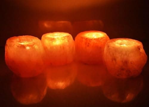 Image of DEENZ 1 X HIMALAYAN CRYSTAL ROCK SALT CANDLE TEA LIGHT HOLDER 100% NATURAL PREMIUM AND FINE QUALITY (1x Candle Holder)