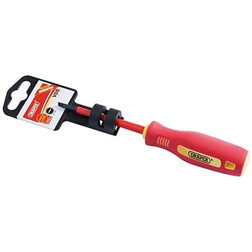 Image of Draper 46516 Fully VDE Insulated Plain Slot 3mm Screwdriver, 100 mm Blade Length