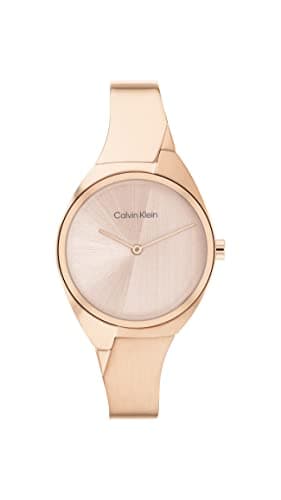 Image of Calvin Klein Analogue Quartz Watch for Women Charming Collection with Carnation Gold Colored Stainless Steel Bracelet - 25200236