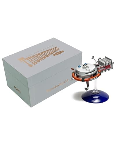 Image of Corgi CC01501 Thunderbirds F.A.B. Collection - Thunderbird 5 Die-Cast Model, Detailed Space Station with Display Stand, Pre-Built Diecast Spacecraft Models for 14+ Years, Adults and Collectors