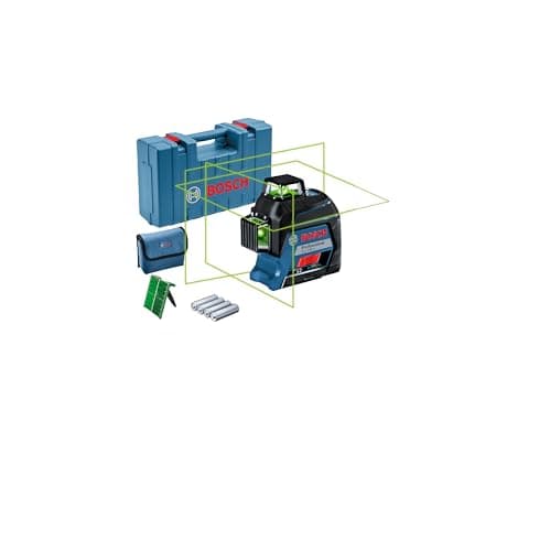 Image of Bosch Professional Laser Level GLL 3-80 G (Green Laser, Interior, Working Range: 30m, 4X Battery, AA, in Carrying case)