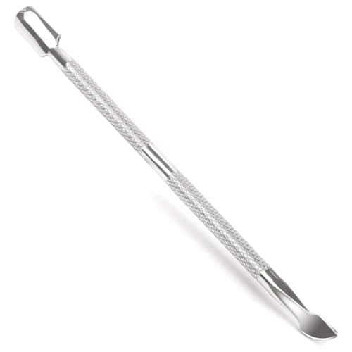 Image of Cuticle Pusher & Nail Scraper | UV Gel Nail Polish Remover Tool | Dual-Head Stainless Steel Cuticle Trimmer for Dead Skin Removal on Fingernails and Toenails | Nail Art Essential