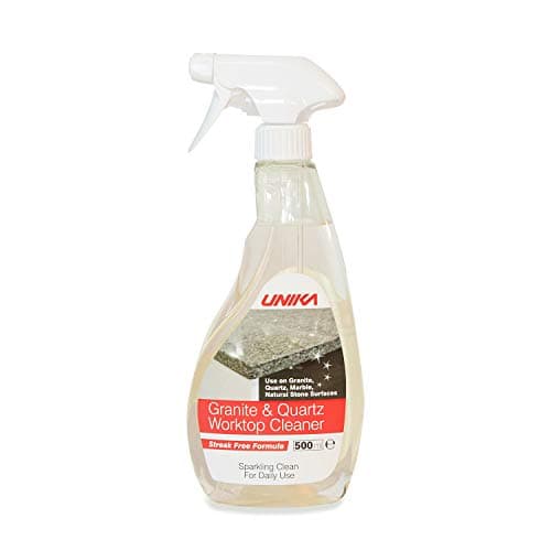 Image of UNIKA Granite and Quartz Worktop Cleaner Spray 500ml – Daily Non-Abrasive Surface Cleaner for Kitchen, Marble, Natural Stone – Biodegradable & High Gloss Finish