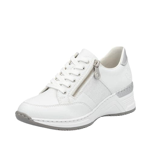 Image of Rieker Frühjahr/Sommer, Women’s Low-Top Sneakers, White (Weiss/Weiss-Silber/Argento/ 80 80), 6.5 UK (40 EU)
