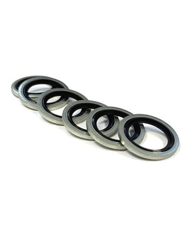 Image of Bonded Dowty Washers Imperial BSP – Hydraulic Seals with Nitrile Rubber Insert | High-Pressure Sealing Washers for Hydraulic Fittings (25, 1/4" BSP)