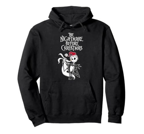 Image of Disney The Nightmare Before Christmas Skellington and Zero Pullover Hoodie