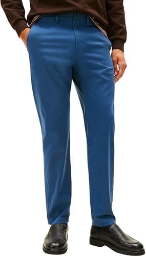 Image of Tommy Hilfiger Men Harlem Essential Twill MW0MW40690 Chino, Blue, 35W / 30L