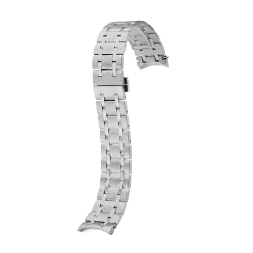 Image of BEUAOCK Curve End Stainless Steel Bracelets Watch Strap Compatible With 1853 Tissot Tourelles T099 Steel Band Men T099407A 408A Metal Wristband(Silver)