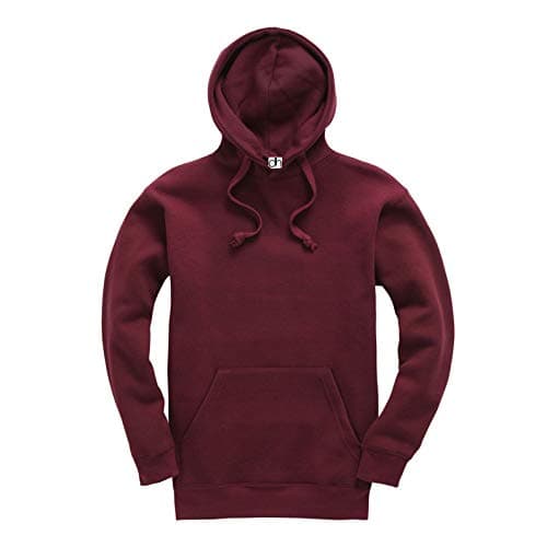 Image of D&H CLOTHING UK Premium Adult Unisex Premium XS-6XL Pullover Heavy Blended Hooded Fleece Jumper Work Wear Sweatshirt Hoodies Top Plain BNW Unisex Burgundy