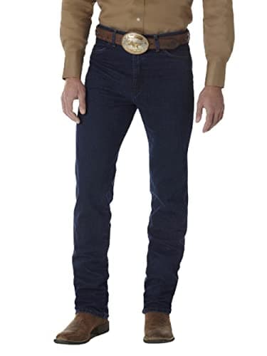 Image of Wrangler Men's Cowboy Cut Slim Fit Jean Jeans, Dark Stone, 36W / 30L
