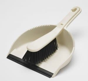 Image of Addis Soft Dustpan and Brush Set Linen 510389