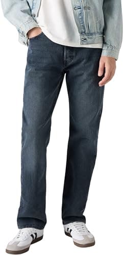Image of Levi's Men's 501 Original Fit Jeans, Blue Black Stretch, 38W / 30L