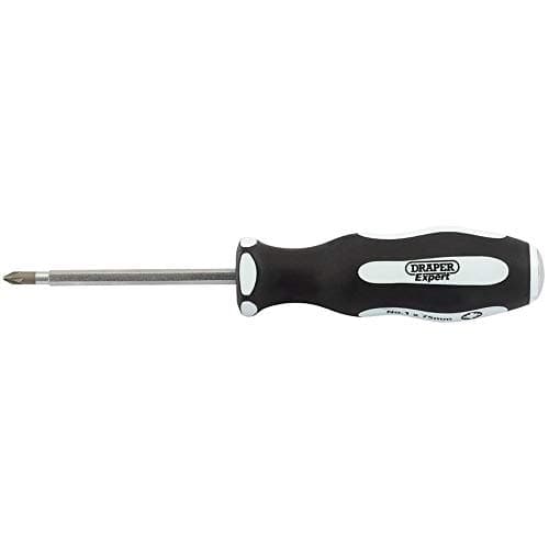 Image of Draper 35227 Expert Pound Thru PZ Type Number 1 Screwdriver with Soft Grip, 75mm