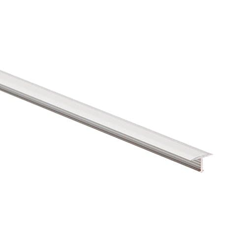 Image of T Profile Aluminium T Bar Threshold Trim 1M (39.37") Colours TMW Profiles (13 mm, Anodized Silver)