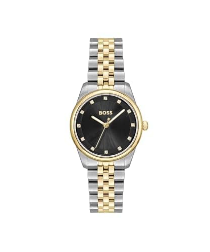Image of BOSS Three Hand Quartz Movement Watch for Women Graceful Precious Collection with Two-Tone Stainless Steel Bracelet - 1502811
