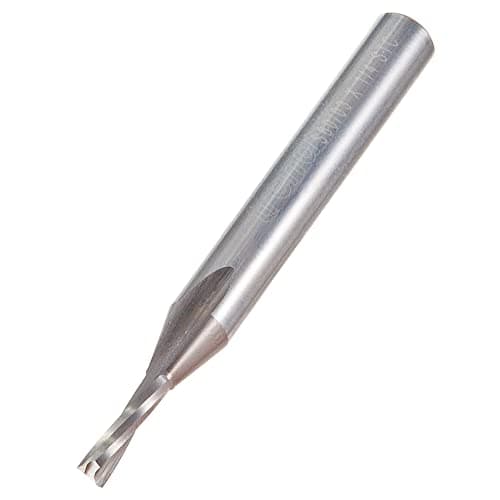 Image of Trend Professional Acrylic Spiral Up-Cut Router Cutter, 1/4 Inch Shank, 3mm Cut Diameter & 12mm Cut Length, Solid Tungsten Carbide, S60/03X1/4STC