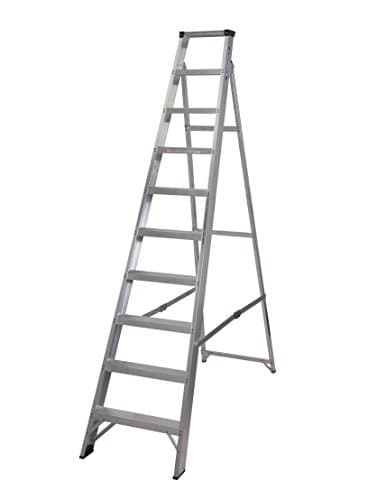 Image of Werner MasterTrade™ Stepladder 10 Tread, Heavy Duty 175Kg Load Capacity, BS 2037 Class 1 certification, 25 Year Guarantee