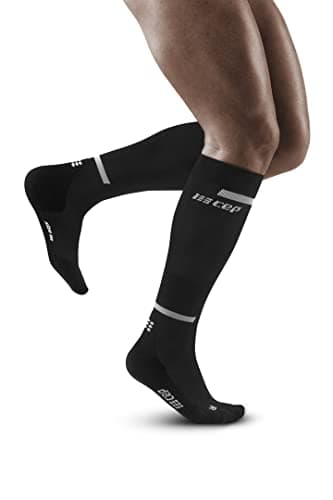 Image of CEP - THE RUN COMPRESSION SOCKS TALL for men | Long running socks in black with compression | Regenerating compression socks for men | Size III | M