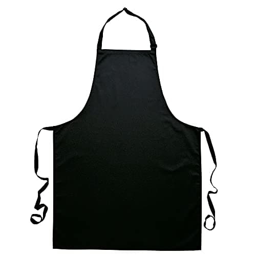 Image of Portwest Cotton Bib Apron, Size: One Size, Colour: Black, S840BKR