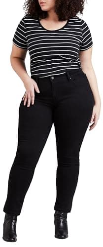 Image of Levi's Women's Plus Size 311 Shaping Skinny Jeans, Soft Black, 14 S