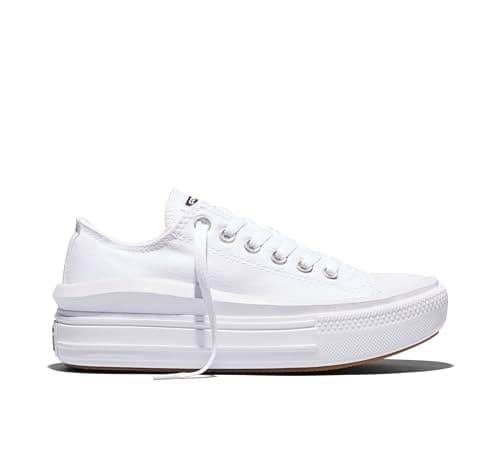 Image of Converse Chuck Taylor All Star Move Canvas Color Ox Trainers Women White - 7.5 - Low Top Trainers Shoes