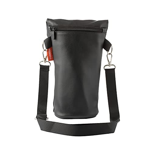 Image of Typhoon PURE Bottle Bag | Vegan Leather Bag Perfect For Hiking Or Travel | Keep Bottles Safe, Easy to Carry, and Cool On the Go | Blue, 110mm x 150mm x 335mm
