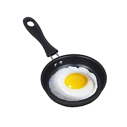 Image of Demoyaya Non Stick Mini Pan for One Egg, 4.7" 12cm Egg Frying Pan with Handle Heat Resistant Pot, Portable Camping Cooking Omelet Skillet Pans for Gas Stove Induction Hob