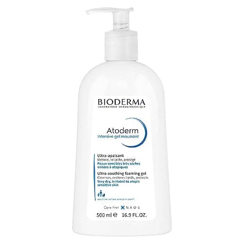 Image of Bioderma Atoderm Intensive Foaming Gel - Ultra Soothing Body Wash, Hydrates & Protects Very Dry, Sensitive & Eczema Prone Skin, 500ml