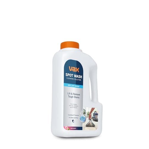 Image of Vax SpotWash Oxy-Lift 1.5L Spot Cleaning Solution, Upholstery Carpet Stain Remover Shampoo, Rose Burst Scent, Breaks Down and Lifts Tough Stains, 1-9-143106, White
