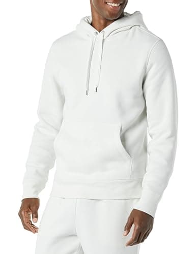 Image of Amazon Essentials Men's Pullover Sweatshirt Hoodie (Available in Big & Tall), White, L