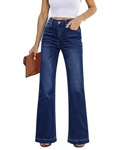Image of luvamia Y2K Jeans Ladies Jeans Deep Blue Size XX-Large Fits UK Size 24 - UK Size 26