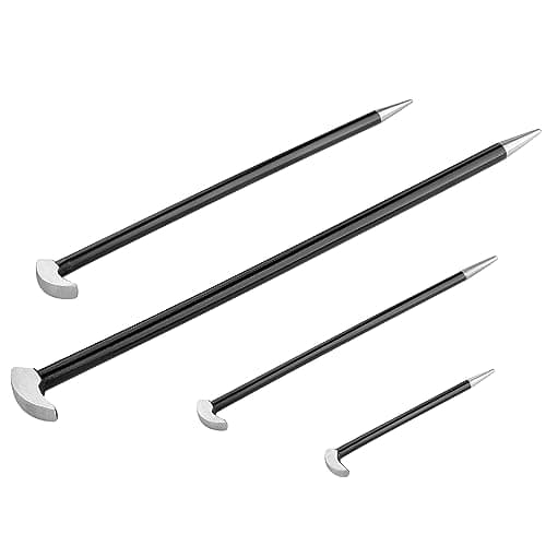 Image of MAXPOWER 4 PCS Rolling Head Pry Bar Set 6 Inch 12 Inch 16 Inch 20 Inch Heavy Duty Prybar