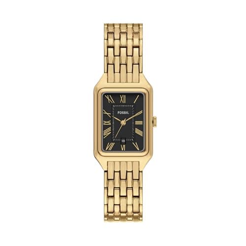Image of Fossil Raquel Watch for Women, Quartz Three Hand Movement with Stainless Steel Strap,Gold Tone and Black