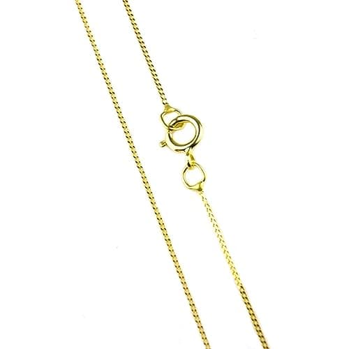 Image of Arranview Jewellery 9ct Yellow Gold 0.5mm Diamond Cut Curb Chain 20"/50cm