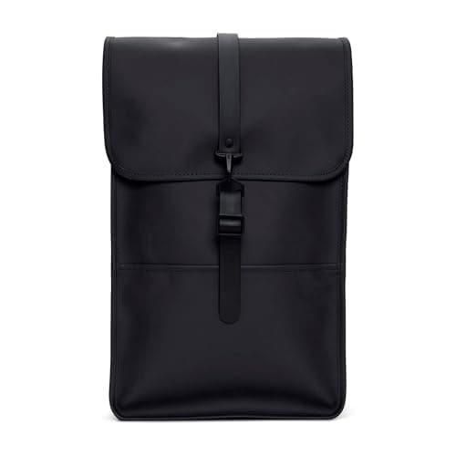 Image of RAINS Backpack – Durable Waterproof Laptop Backpack for Men and Women for Travel, Work and Commuting – Black Bag with Secure Closure – 15" Laptop Pocket – 2 Year Warranty