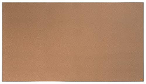 Image of Nobo Widescreen Cork Noticeboard, 1550 x 870 mm, Slim Trim Frame, Self-Healing Cork Surface, InvisaMount Mounting System, Impression Pro, Light Brown, 1915417