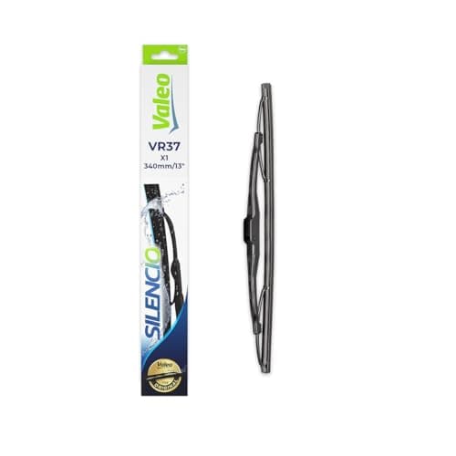 Image of VALEO Silencio Wiper - VR37 - All-Seasons Durable, Resistant, Perfect Fit Conventional Wiper Blade 340mm - Rear - 1 Wiper Blade - 574282