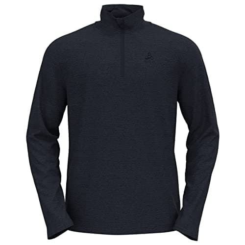 Image of Odlo Men Long-sleeved shirt with zipper ROY, dark sapphire - black - stripes, XL