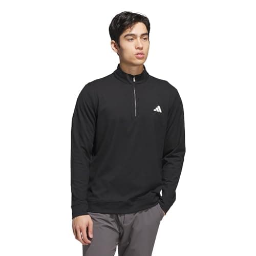 Image of adidas Men's Ultimate365 Classic Quarter-Zip Sweatshirt, black, L