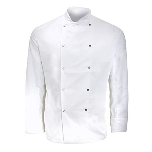 Image of Dennys Mens Long Sleeve Chefs Jacket/Chefswear (3XL) (White)