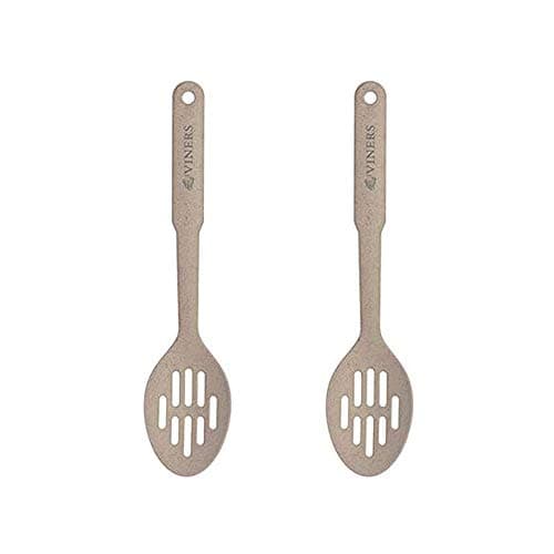 Image of Viners Organic Natural Kitchen Slotted Spoon Tool Grey (Pack of 2)